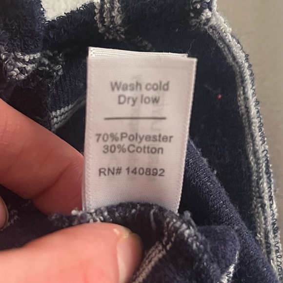 Marine Layer Terrycloth Navy / White Striped Romper! - Picture 8 of 10